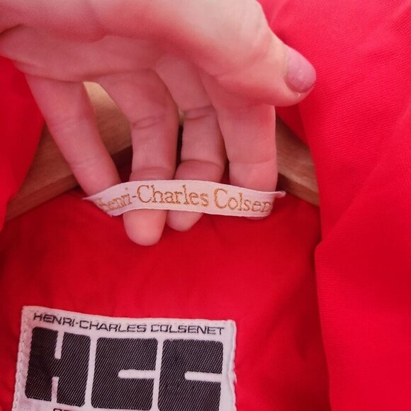 VTG Henri Charles Colsenet HCC Red Colorblock 2 Piece Ski Suit Pants Snowsuit 40 - Picture 10 of 12